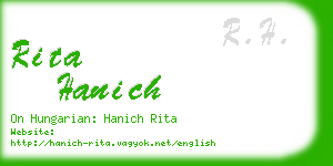 rita hanich business card
